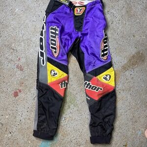 Thor 327 MX Pants Size 28 Vintage Kevlar Motorcross Riding Pants Motorcycle Gear
